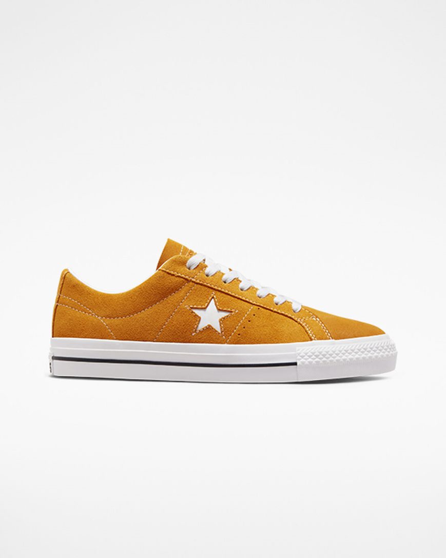 Skate Topanky Converse One Star Pro Damske Zlate Oranžové Biele Čierne | SK PEQHL2